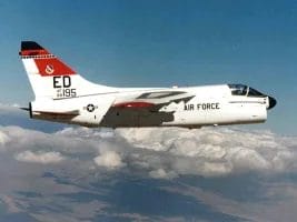 LTV A-7D (S/N 69-6195) assigned to the USAF Test Pilot School at Edwards Air Force Base, Calif. (U.S. Air Force photo)